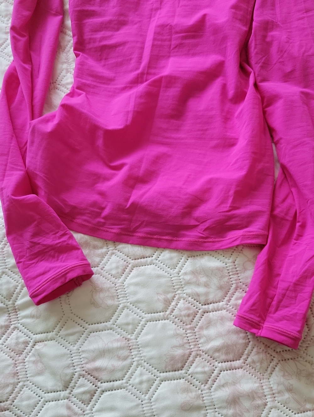 SKIMS Mock Neck Long Sleeve Stretch top - Bright Pink - Picture 7 of 7